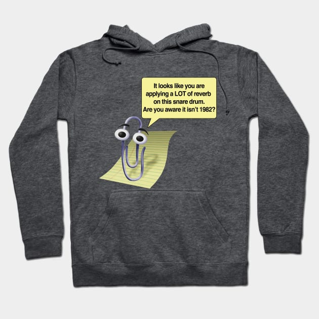 Funny Clippy Microsoft Word Retro Snare Drum Quote Hoodie by DankFutura